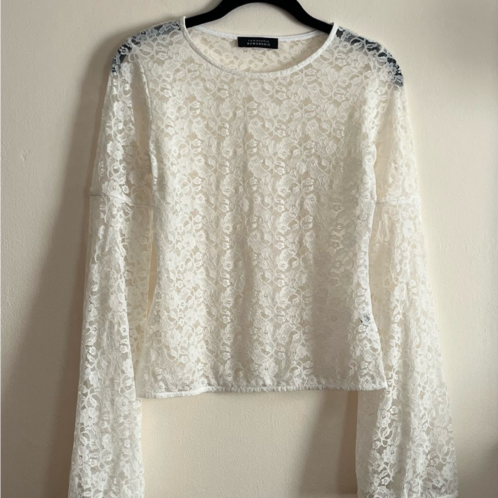 Ivory Lace Long Sleeve Top